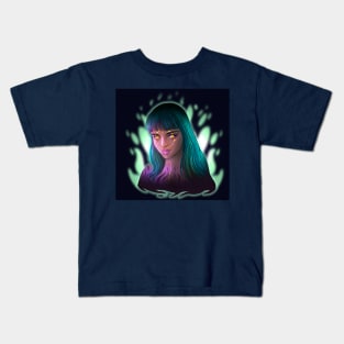 girl in fire Kids T-Shirt